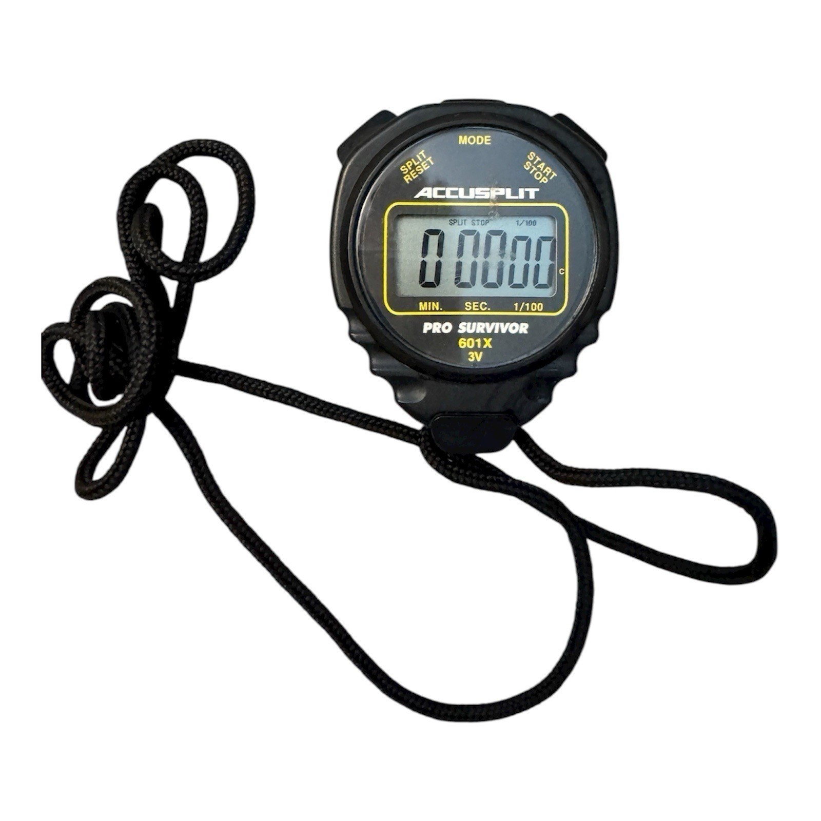 ACCUSPLIT 601X 3V Pro Survivor Black Yellow Stopwatch