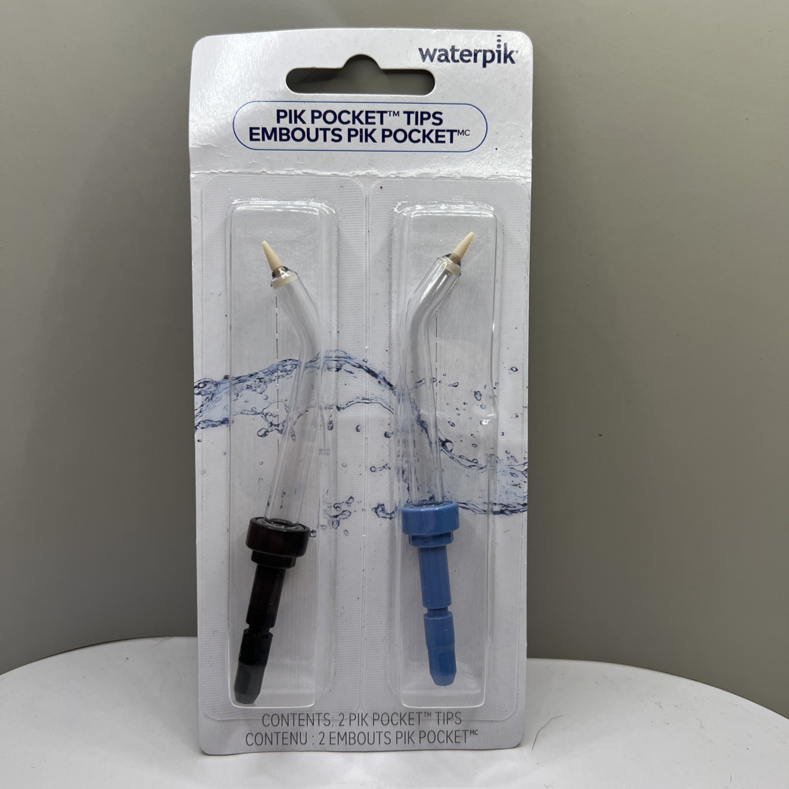WaterPik PP-100E Pik Pocket Replacement Tips for Water Flosser 2 Count Pack of 1