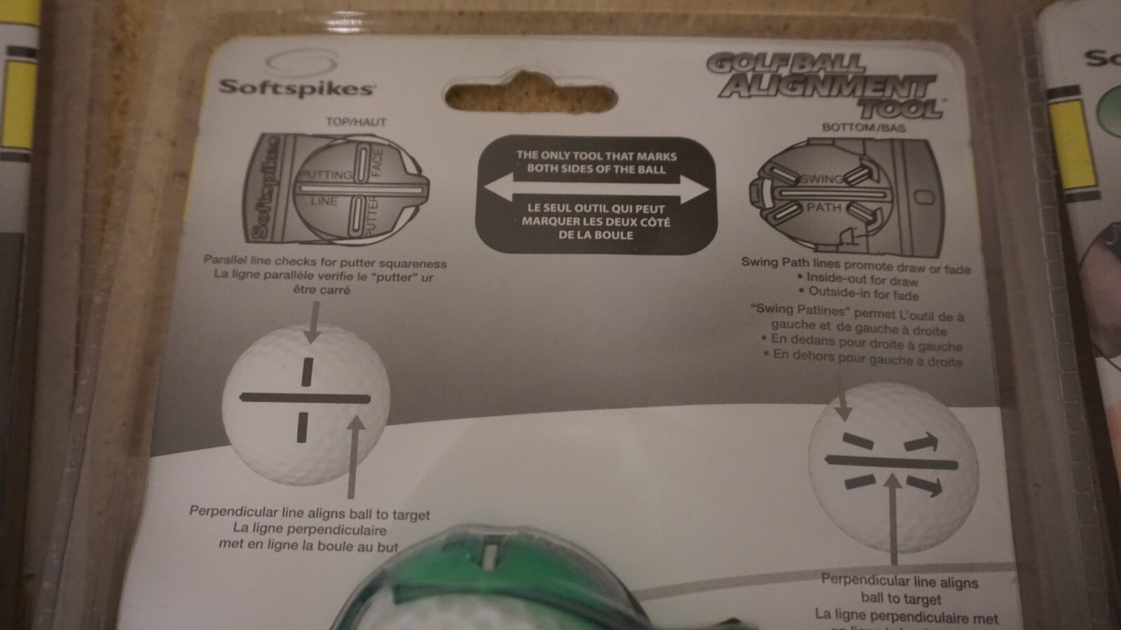 (3 Set) Softspikes Golf Ball Alignment Tool with Mini Sharpie Included