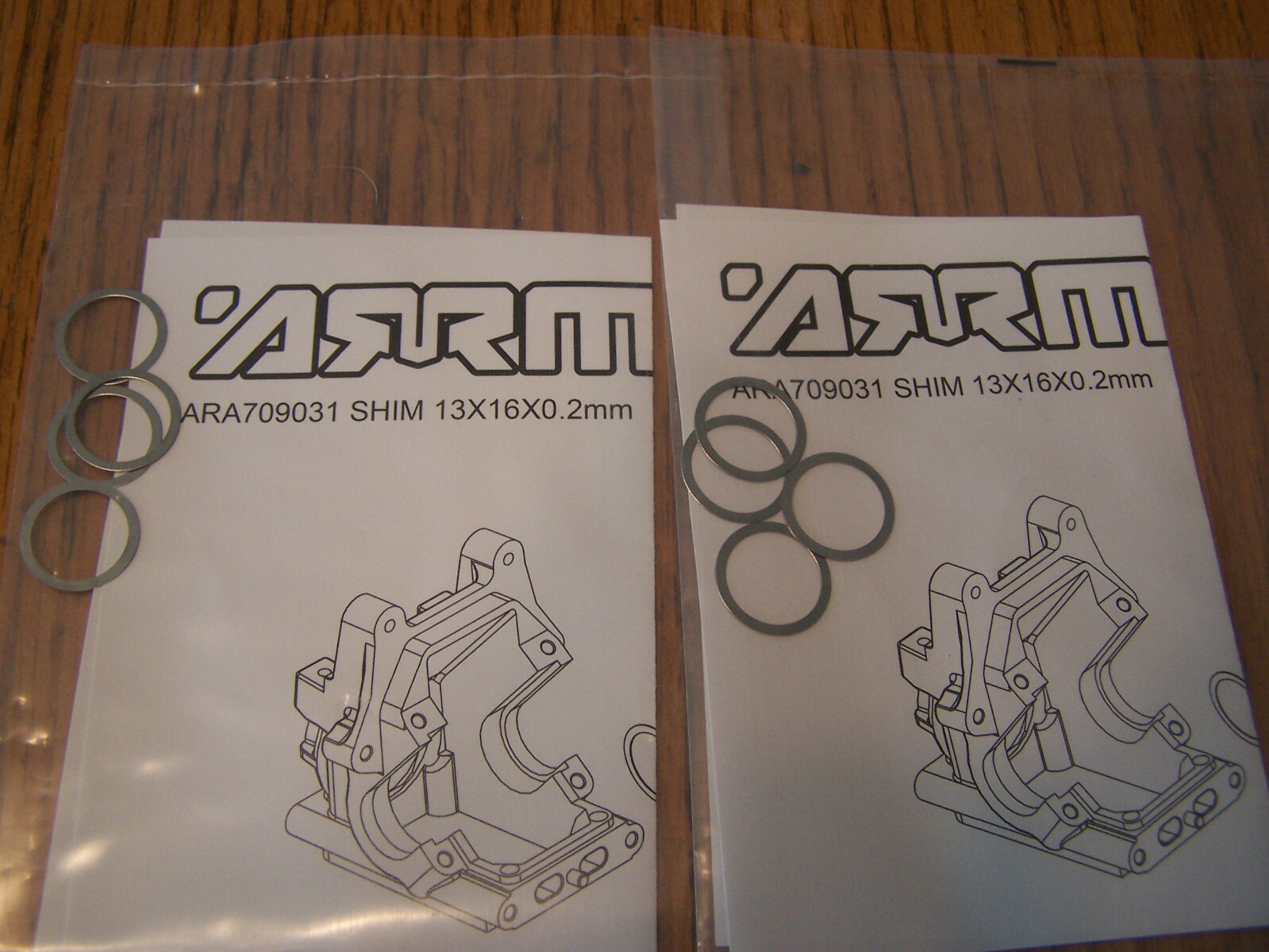 2 Arrma Differential Shims (8) 13x16x0.2mm 6s BLX Kraton Outcast Notorious Shim