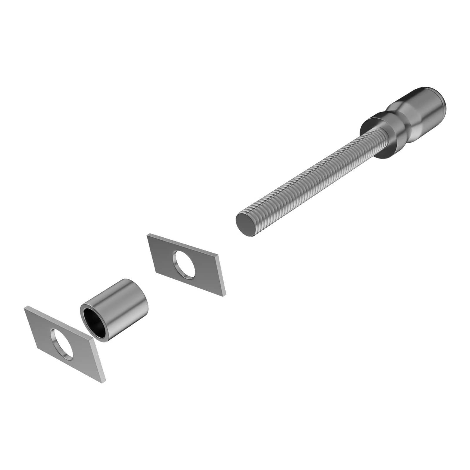 Mounting Set For Wood Door 3-15/16" Length 1-3/16" To2-15/16" Door Thickness
