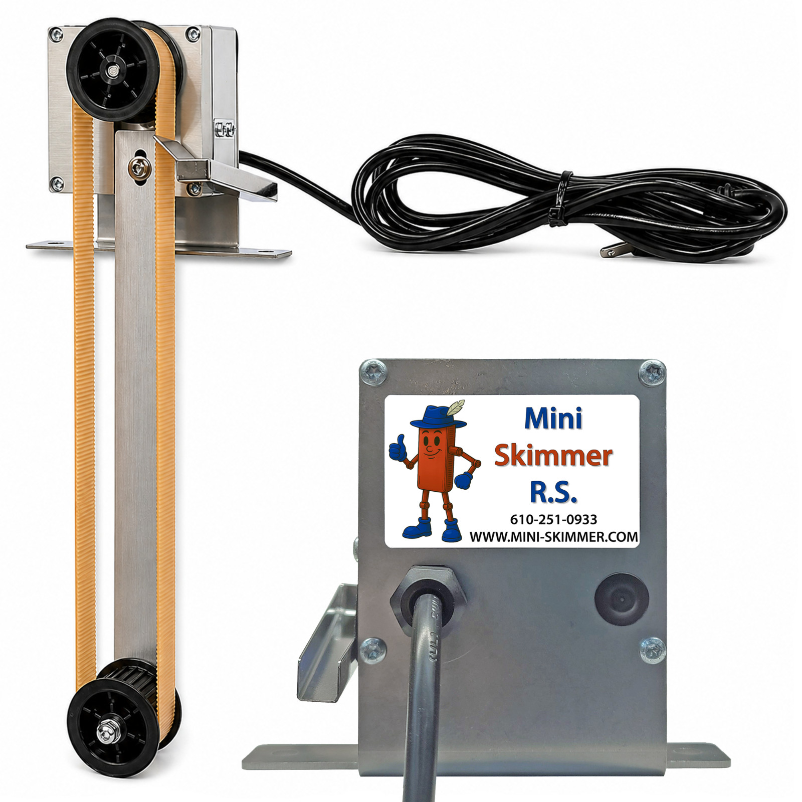 Mini-Skimmer R.S. Belt Oil Skimmer  12″ Reach 1 Qt/Hour Removal 15 RPM MSRSE12CS