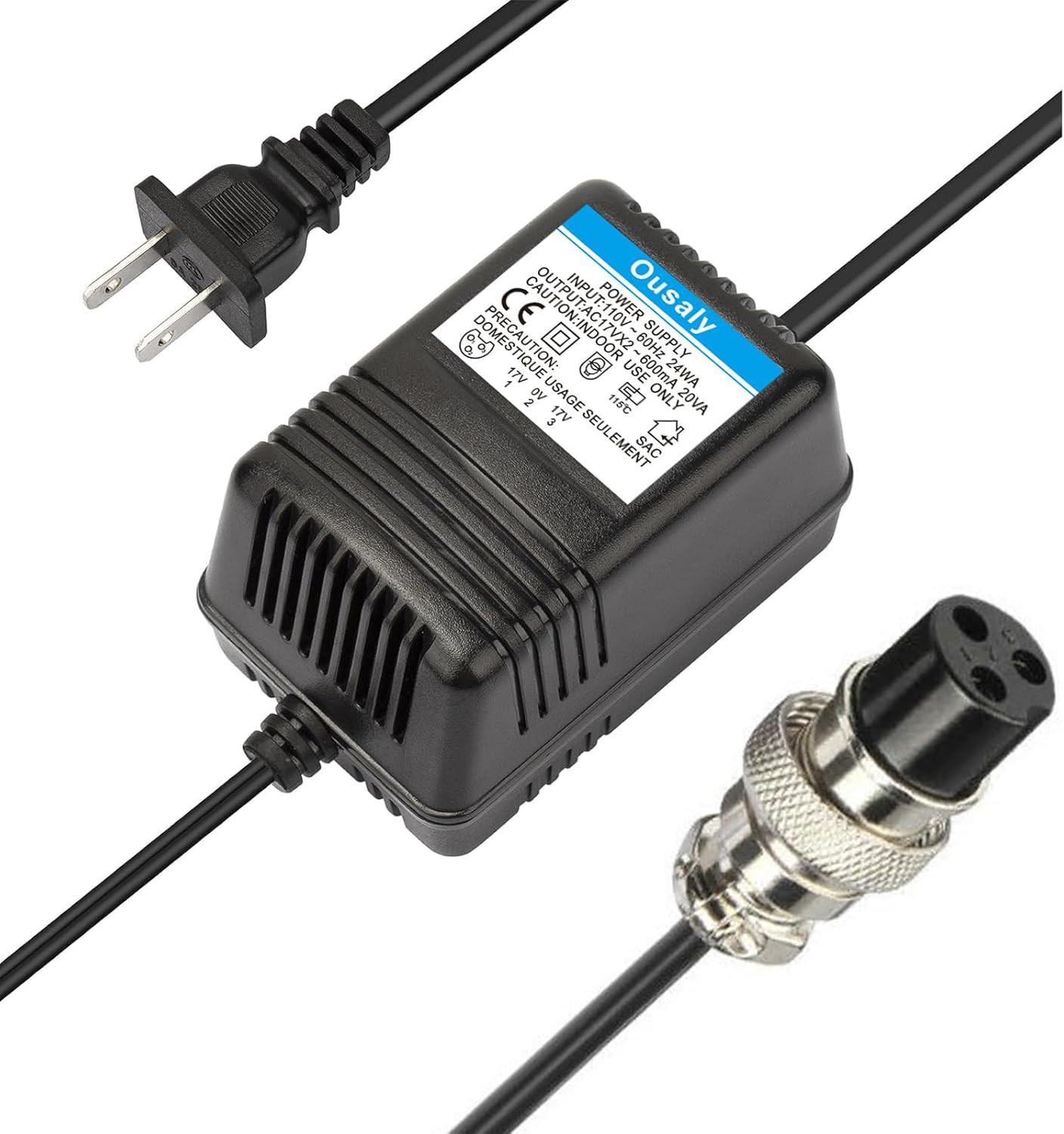 AC17VX2 600Ma for Mixing Console Mixer Power Supply AC Adapter 3-Pin Connector P