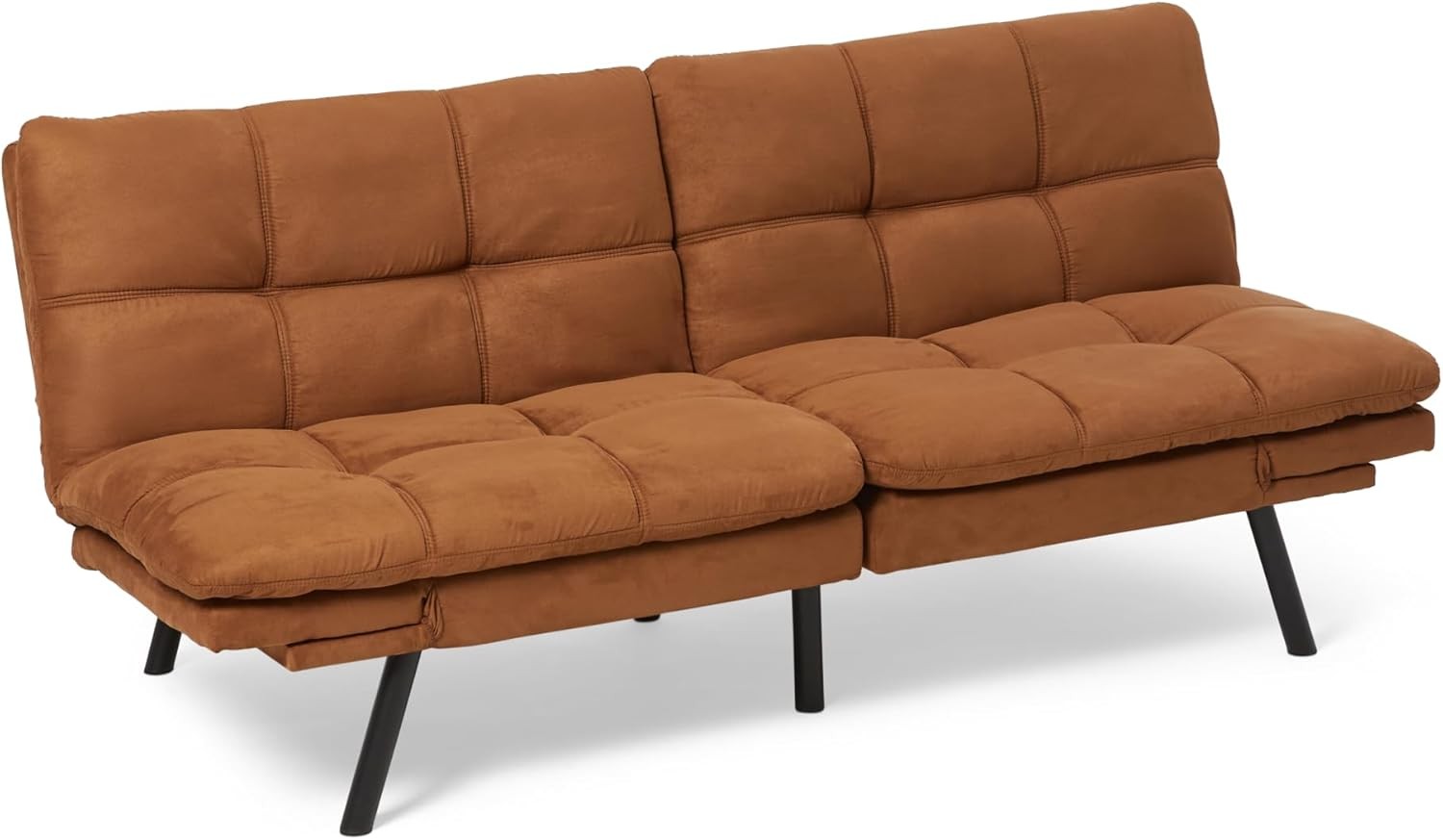 Convertible Loveseat Sofa Bed W/ Memory Foam Adjustable Positions Linen Fabric