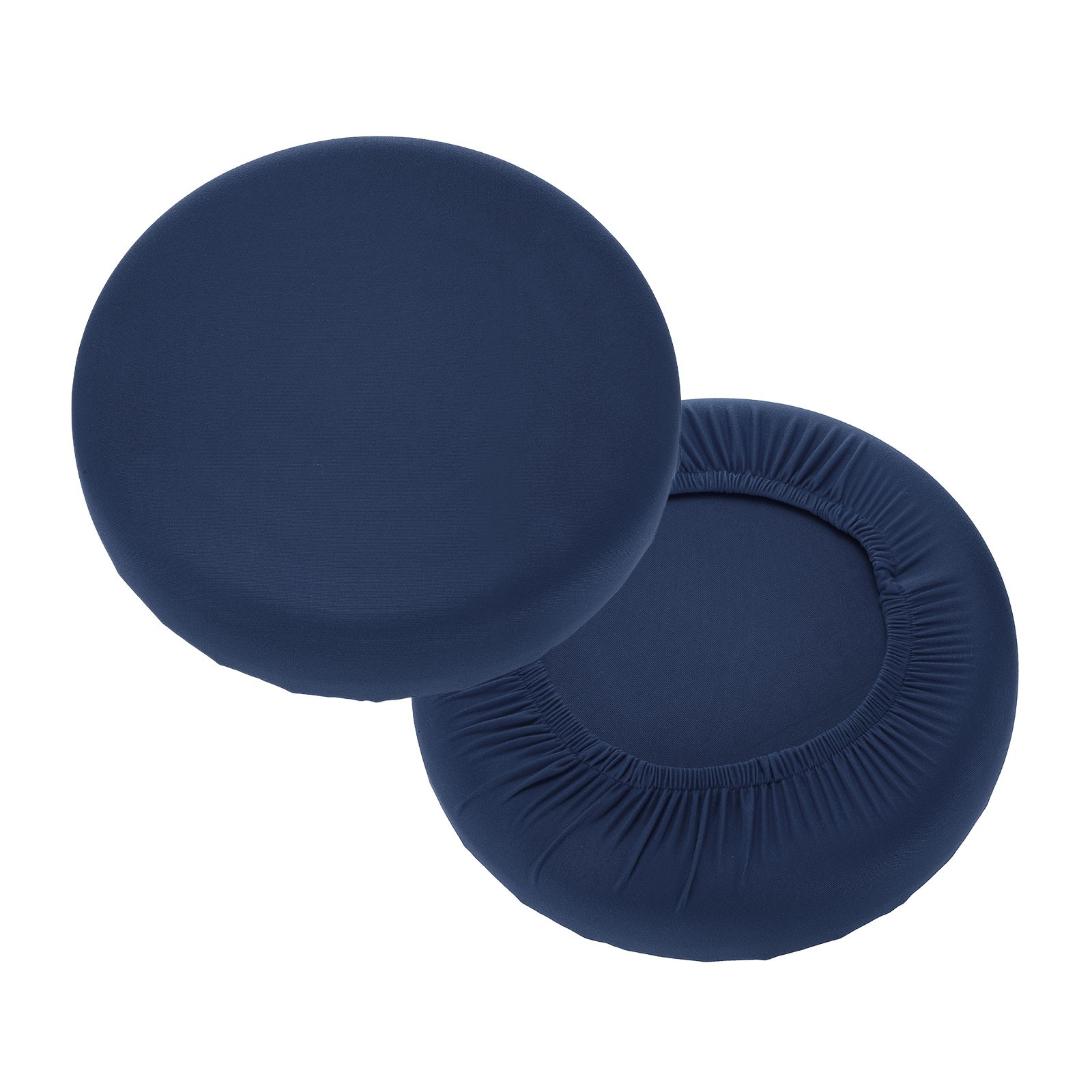 2Pack Stool Covers Round 11-14 Inch Bar Stool Cover with Elastic Navy Blue