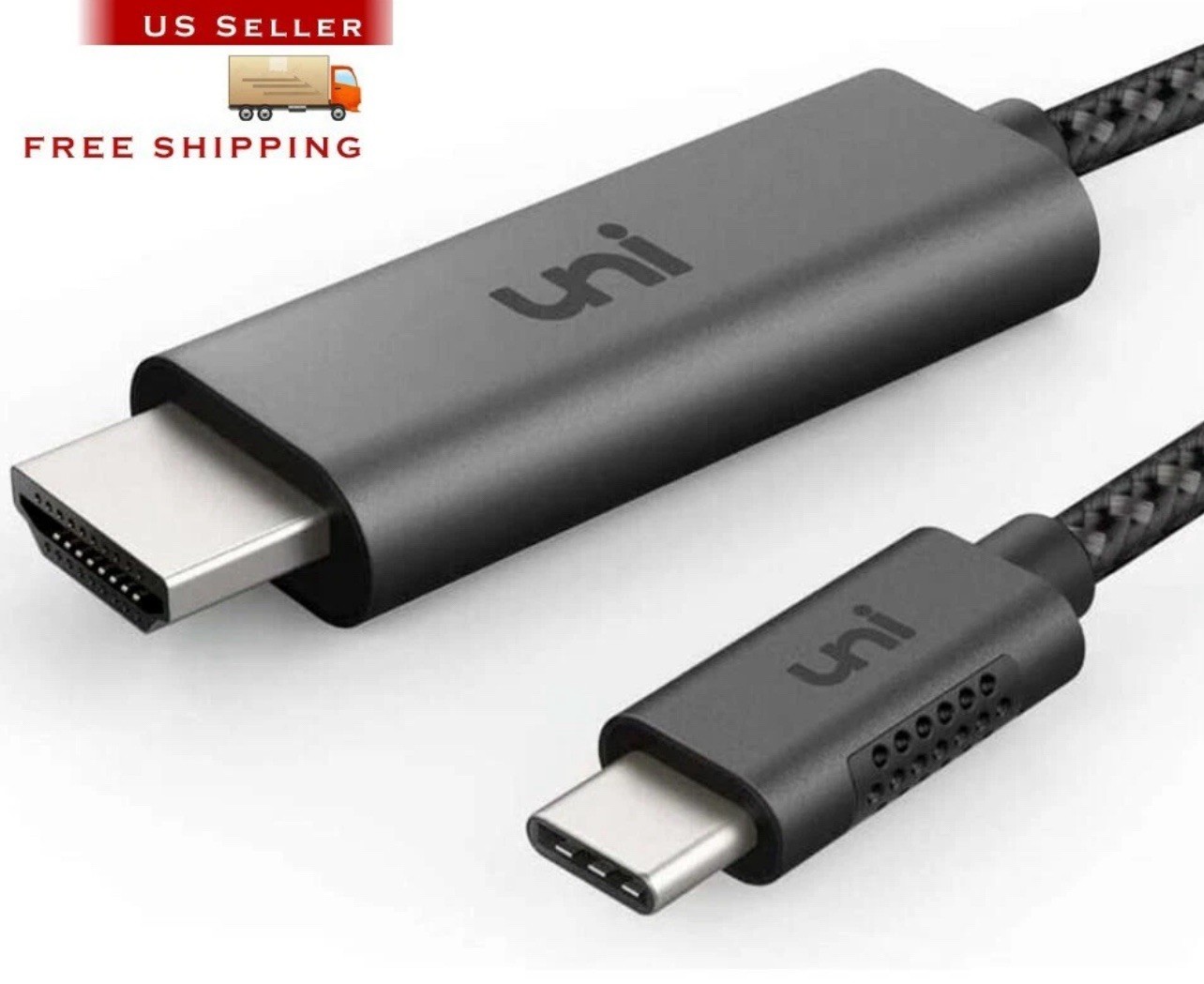 USB C to HDMI Cable for Home Office | 6ft 4K@60Hz, uni USB Type C to HDMI Cable
