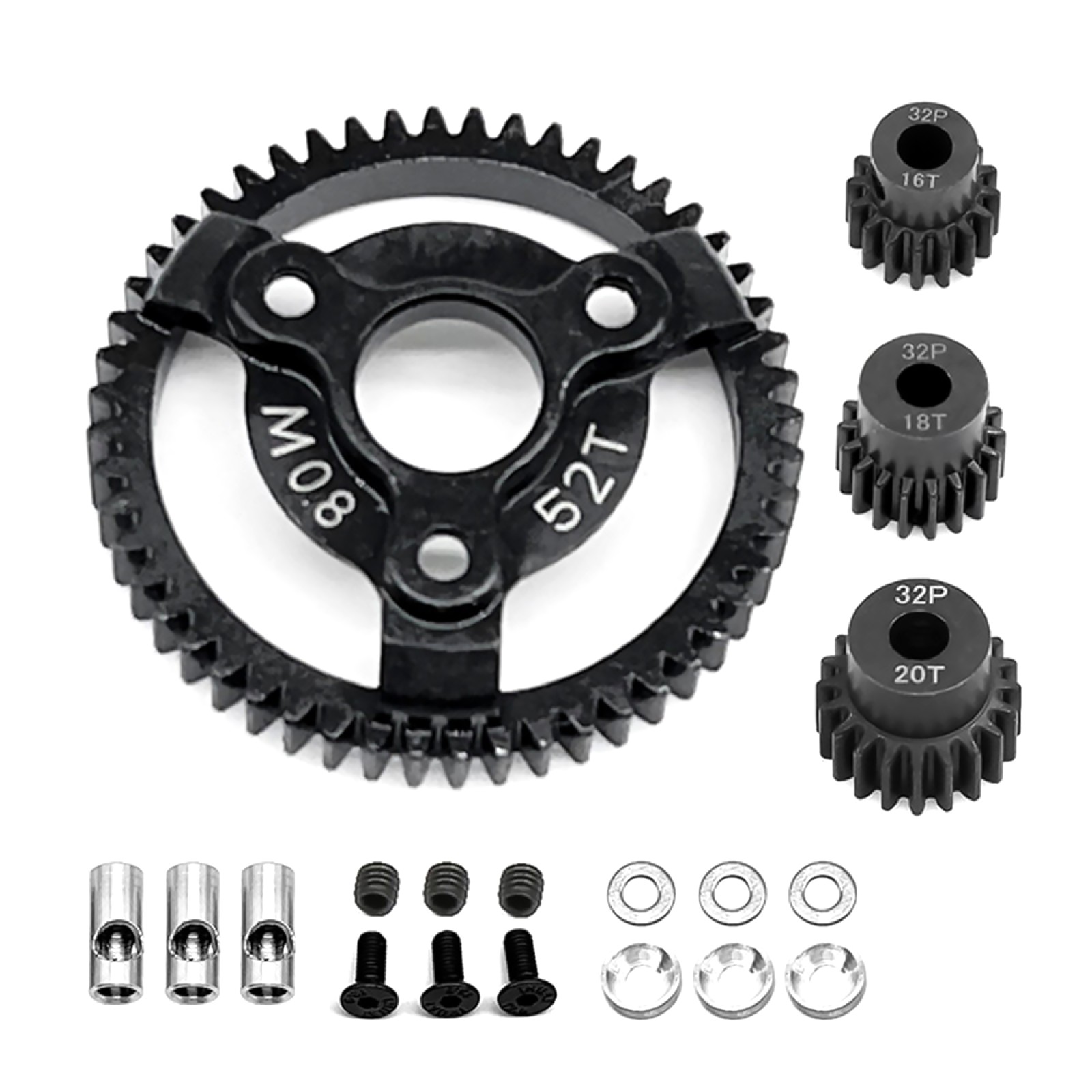0.8M 32P Spur Gear 52T 16T 18T 20T for Traxxas Slash 2WD VXL XL-5 Bandit