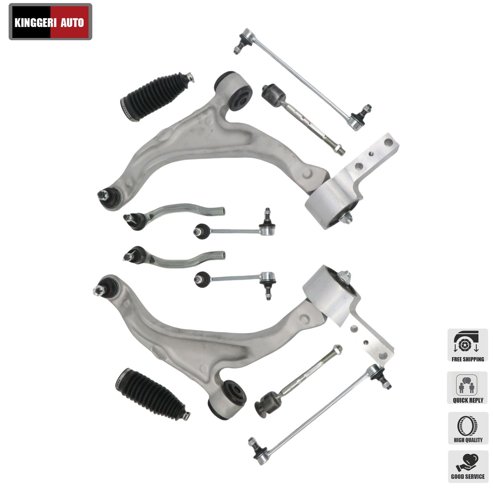 12pcs Front Control Arm Ball Joint Sway Bar Link Kit For Acura MDX 2007-2013
