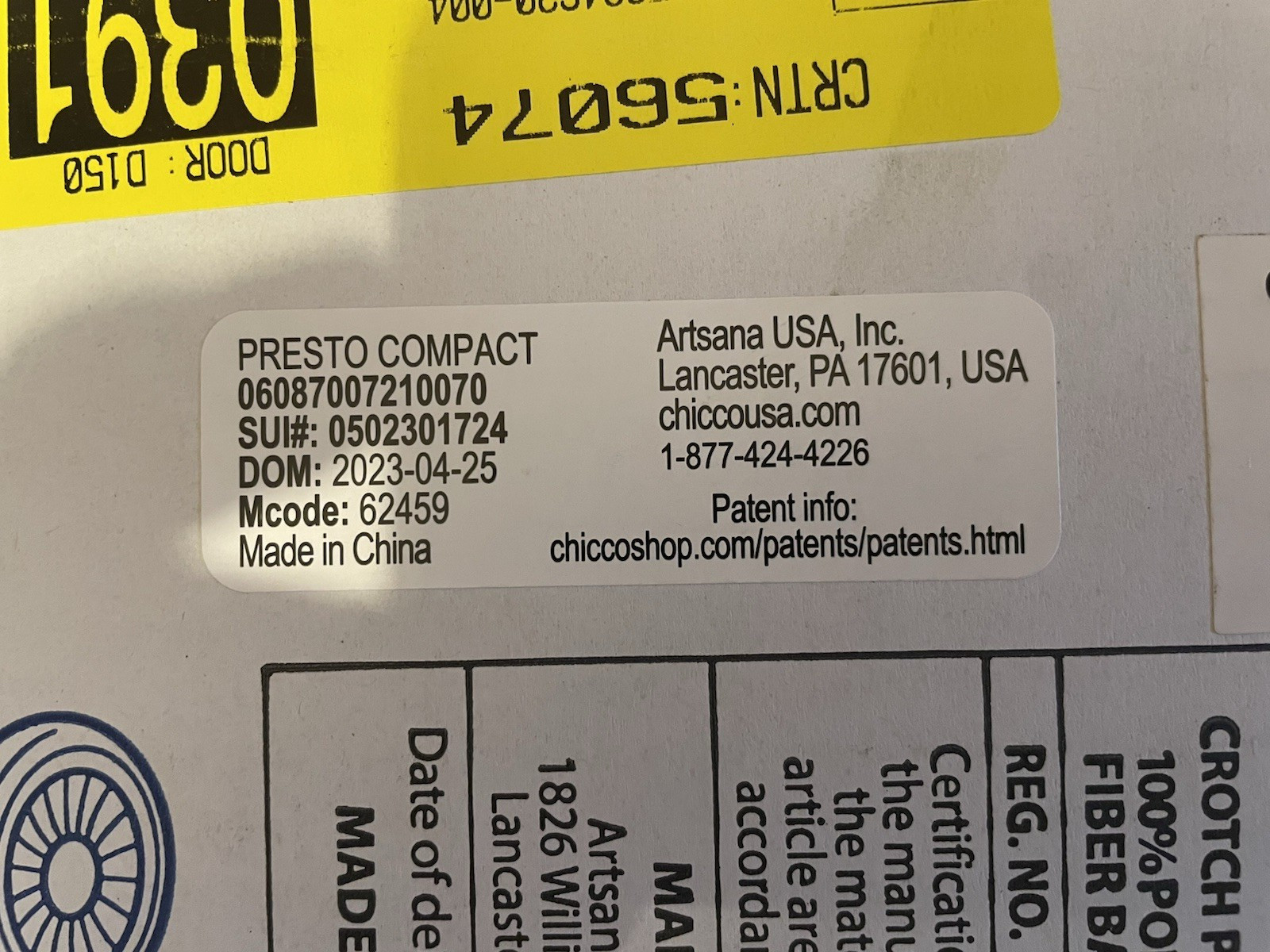 Chicco Presto Compact Stroller - Gray