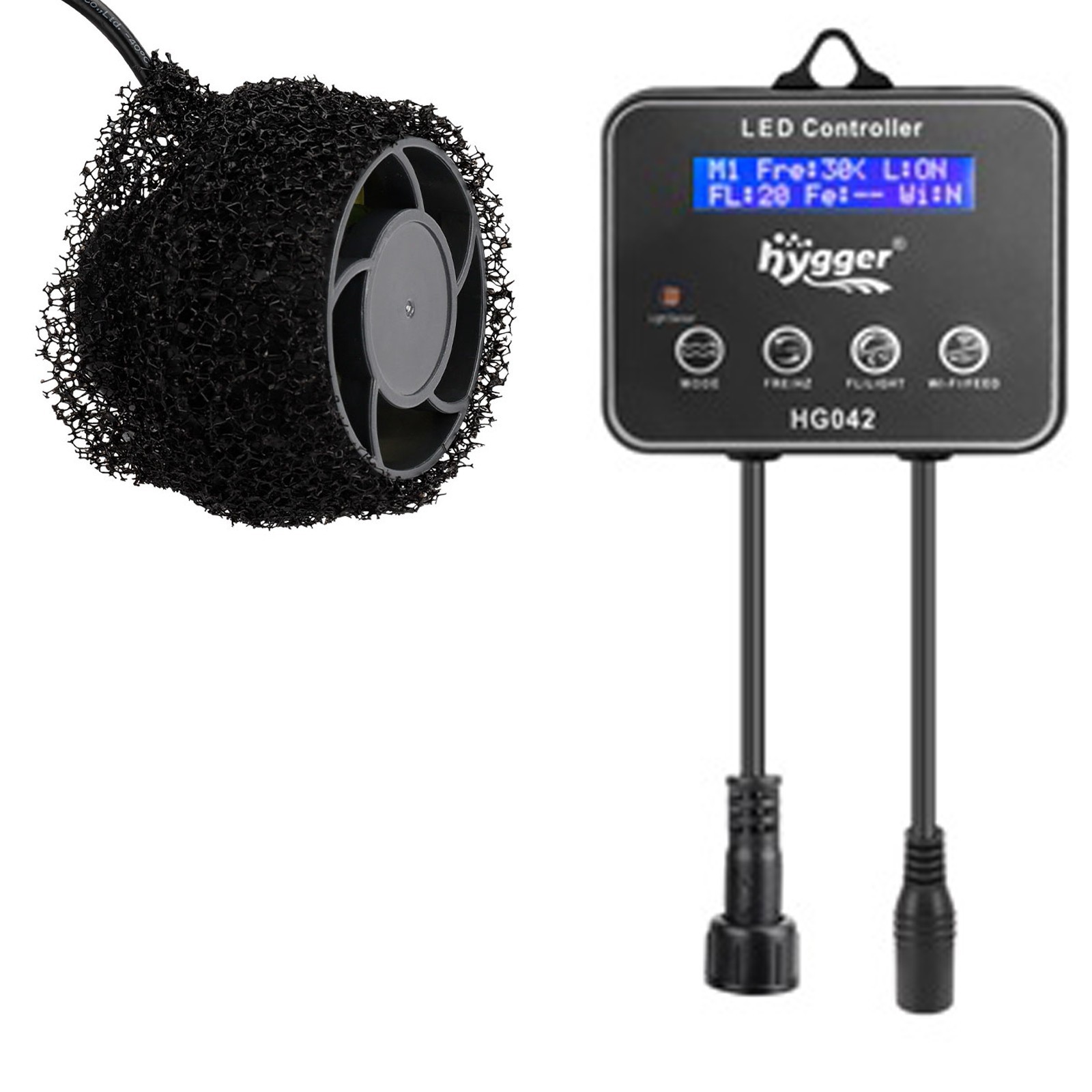 hygger Aquarium Inverter Wavemaker Pump LED Controller DC 24V Power Head