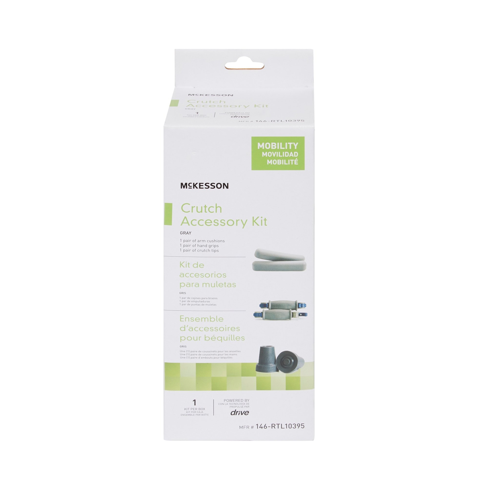 McKesson Crutch Accessory Kit For use with McKesson Universal Quick-Adjust