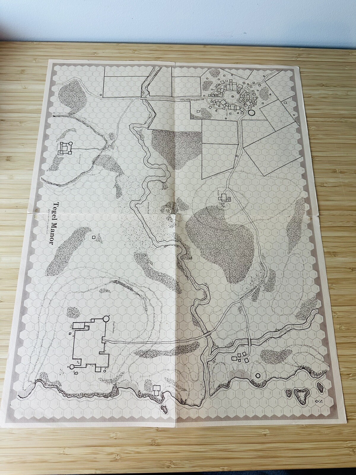 Tegel Manor Guidelines Booklet Set Two Map Sheets, Judges Guild, 1977