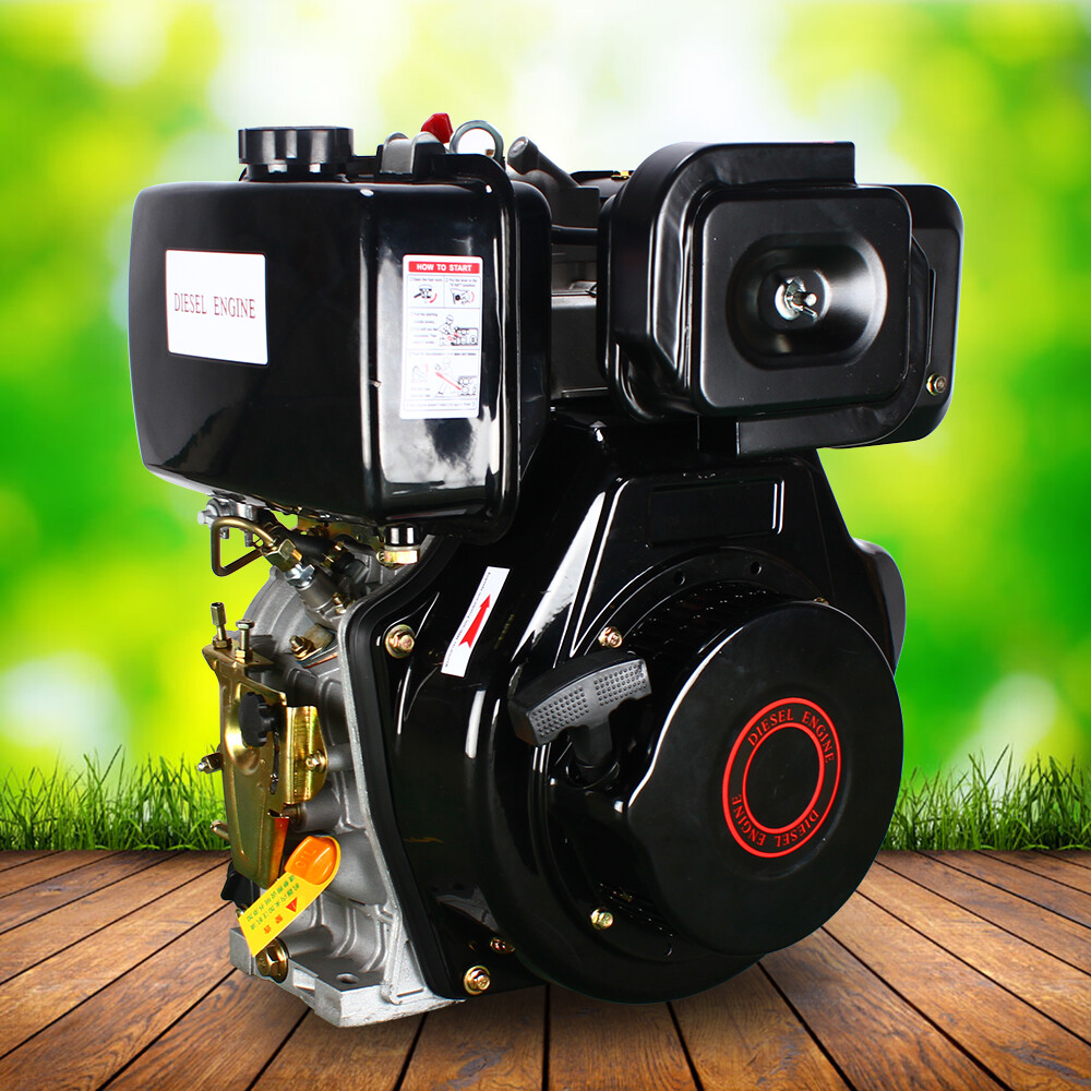 418CC Heavy Duty 10HP 4 Stroke Diesel Engine Single Cylinder 1" Shaft Air-Cooled