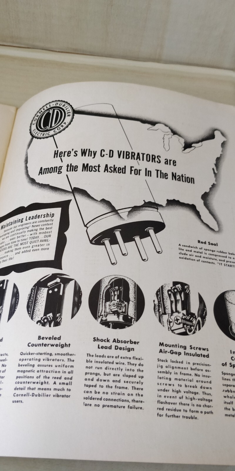 Vintage 1950s Cornell Dubier TV Capacitor Replacement Guide