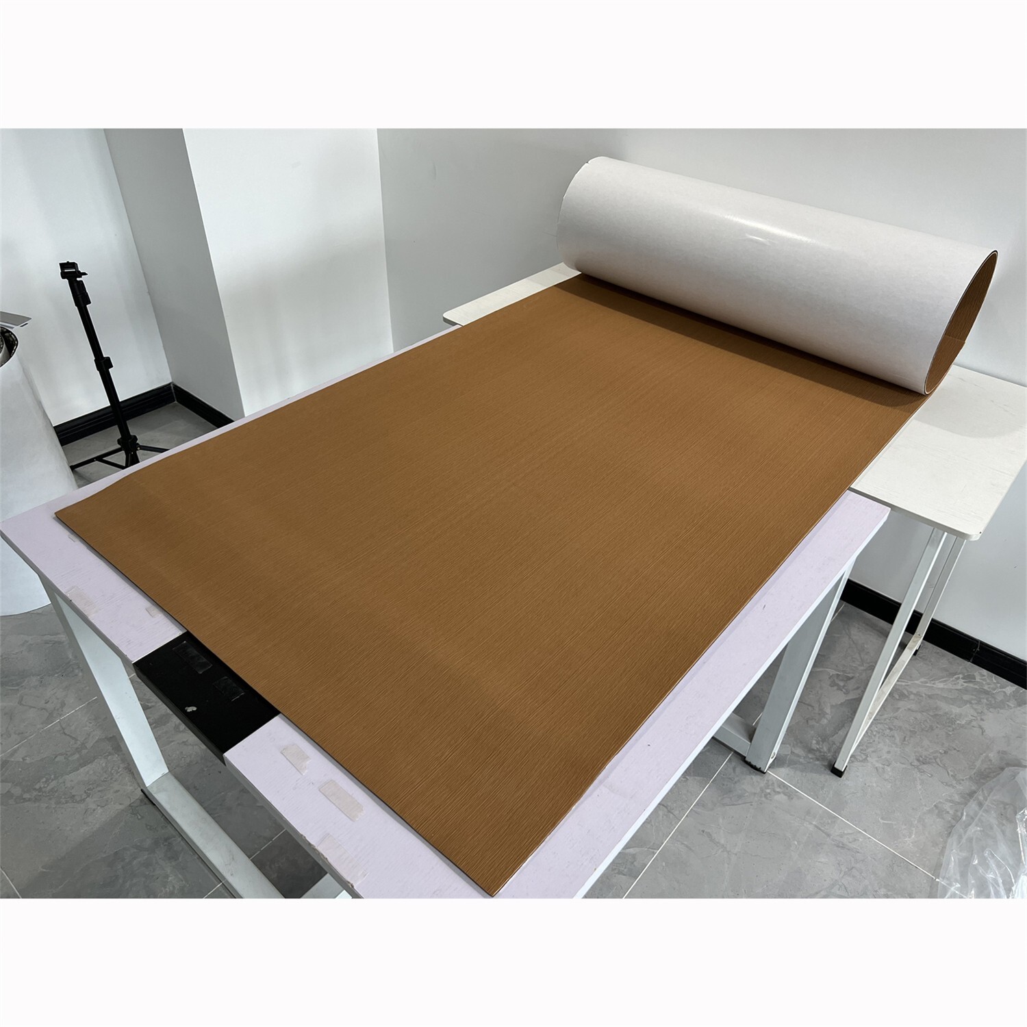 94''x35'' Marine EVA Foam Boat Flooring Mat Teak Sea Decking Yacht Brown Carpet