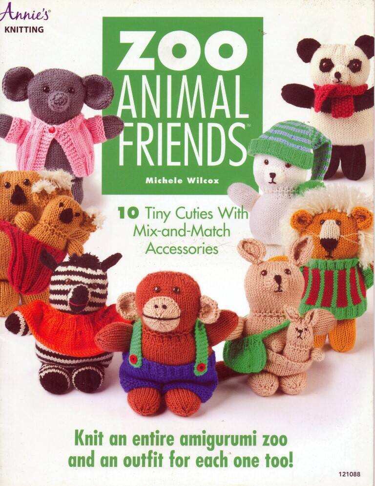 NEW KNIT ZOO ANIMAL FRIENDS 10 TINY CUTIES WITH ACCESSORIES GREAT DESIGNS