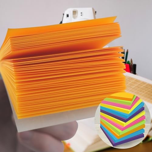 Sticky Notes - 12 Pads, 3”x3” - Colorful Self-Stick Post Notes Bulk - Square
