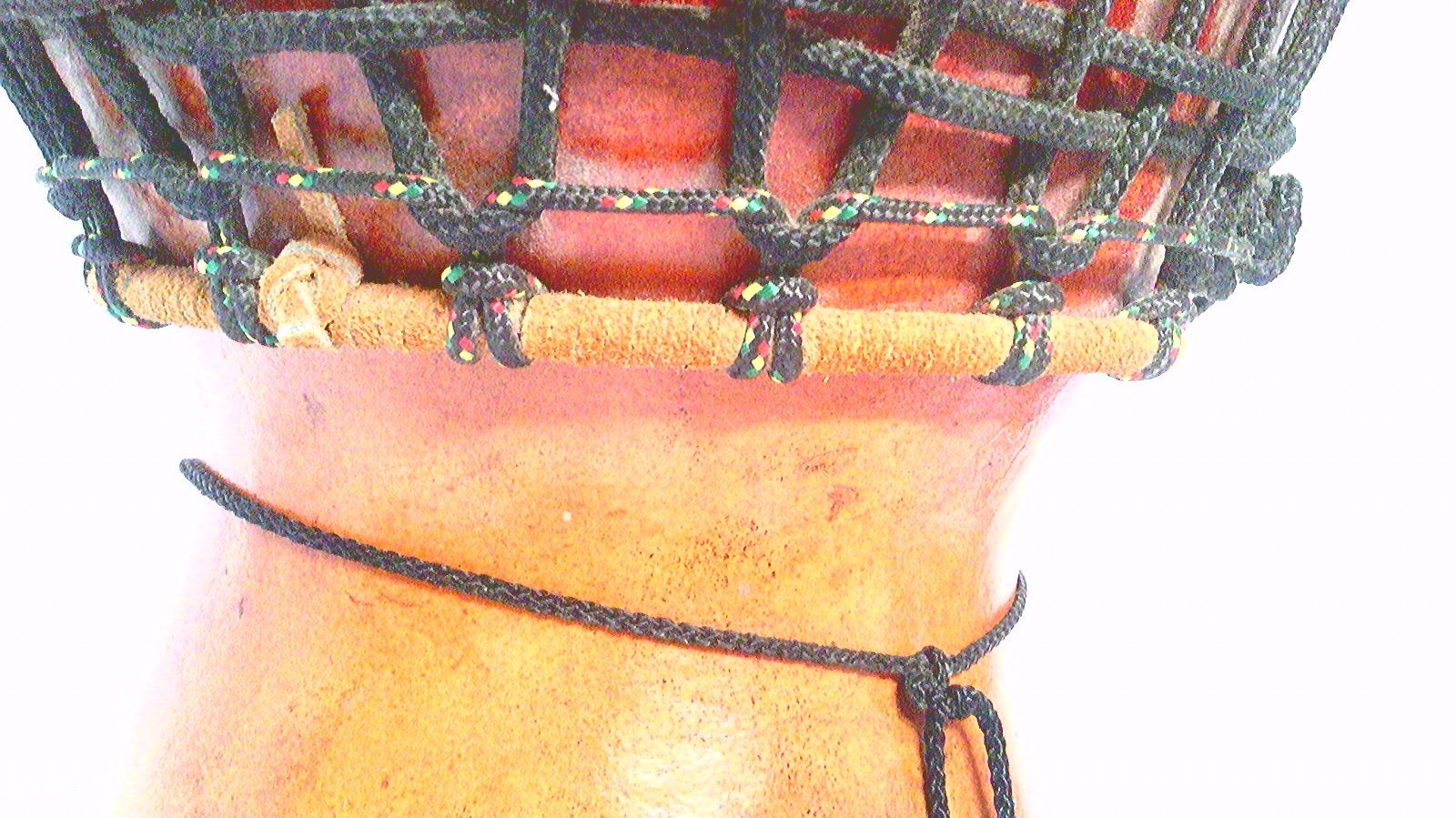 ✅ ✅ African~Gourd Drum~w/ Ropes~15 1/2"