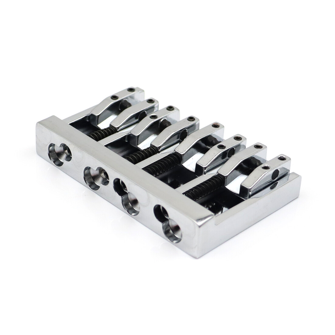 4-String Electric Bass High-End Saddles Bridge Tailpieces Replacement Chrome