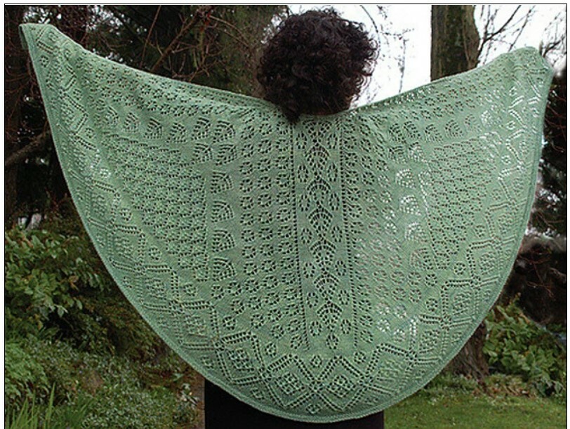 Sivia Harding "Shetland Garden Faroese Shawl" Pattern NOS