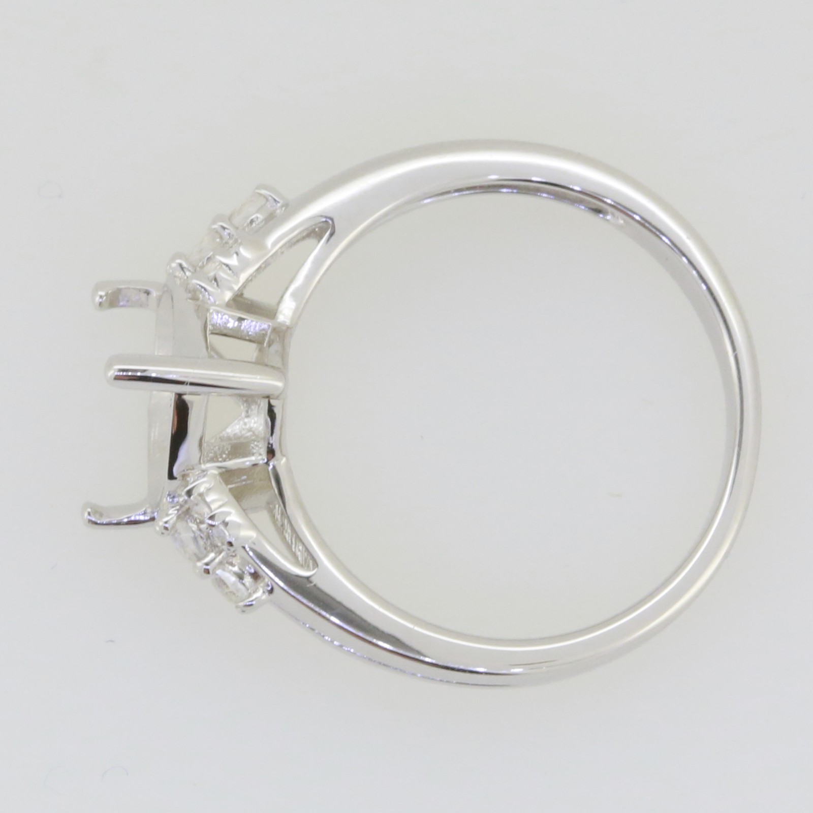 Sterling Silver Semi Mount Ring Setting Pear PE 11X9mm