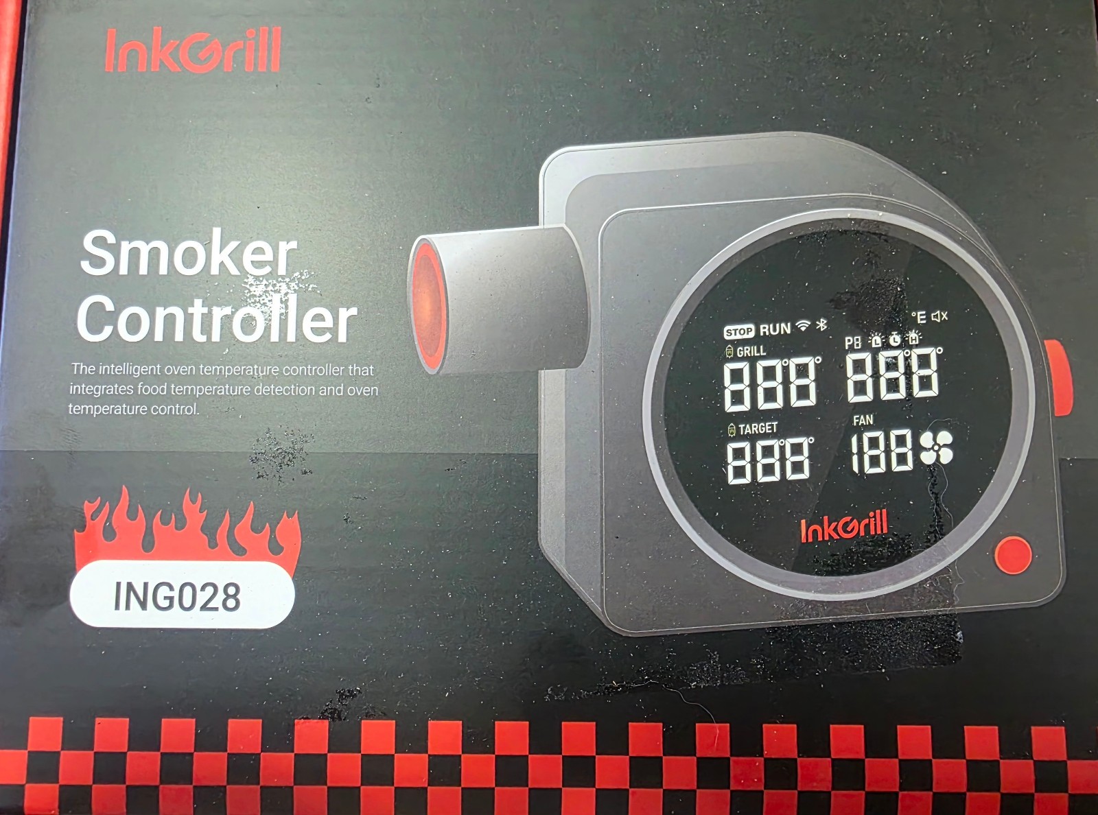 Smoker Temperature Controller 5G WiFi 164FT Bluetooth Automatic Fans, 5 Probes