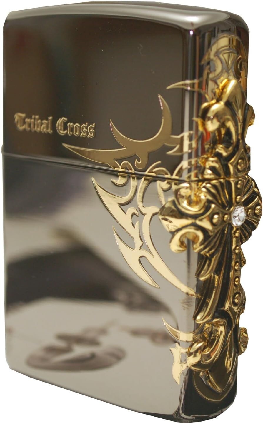 Zippo Lighter Side Tribal Cross BK Windproof