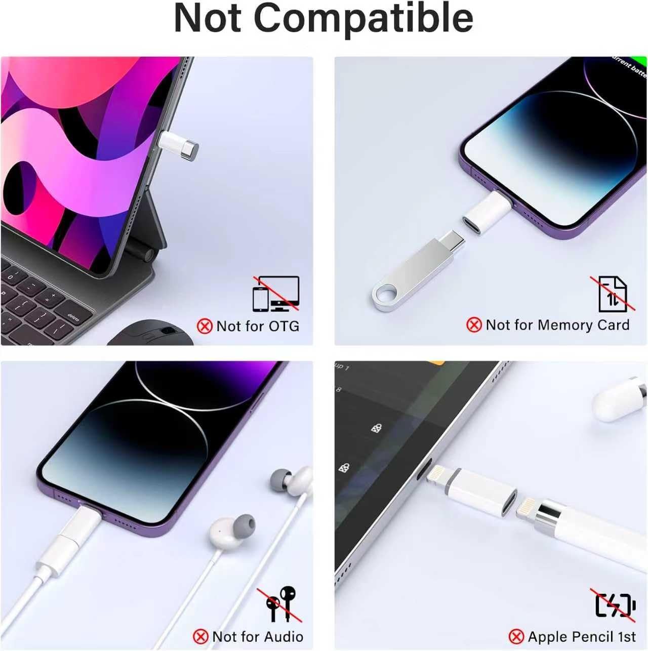 MFi Certified 27W USB C to Lightning Adapter (2 Pack) - Fast Charging White