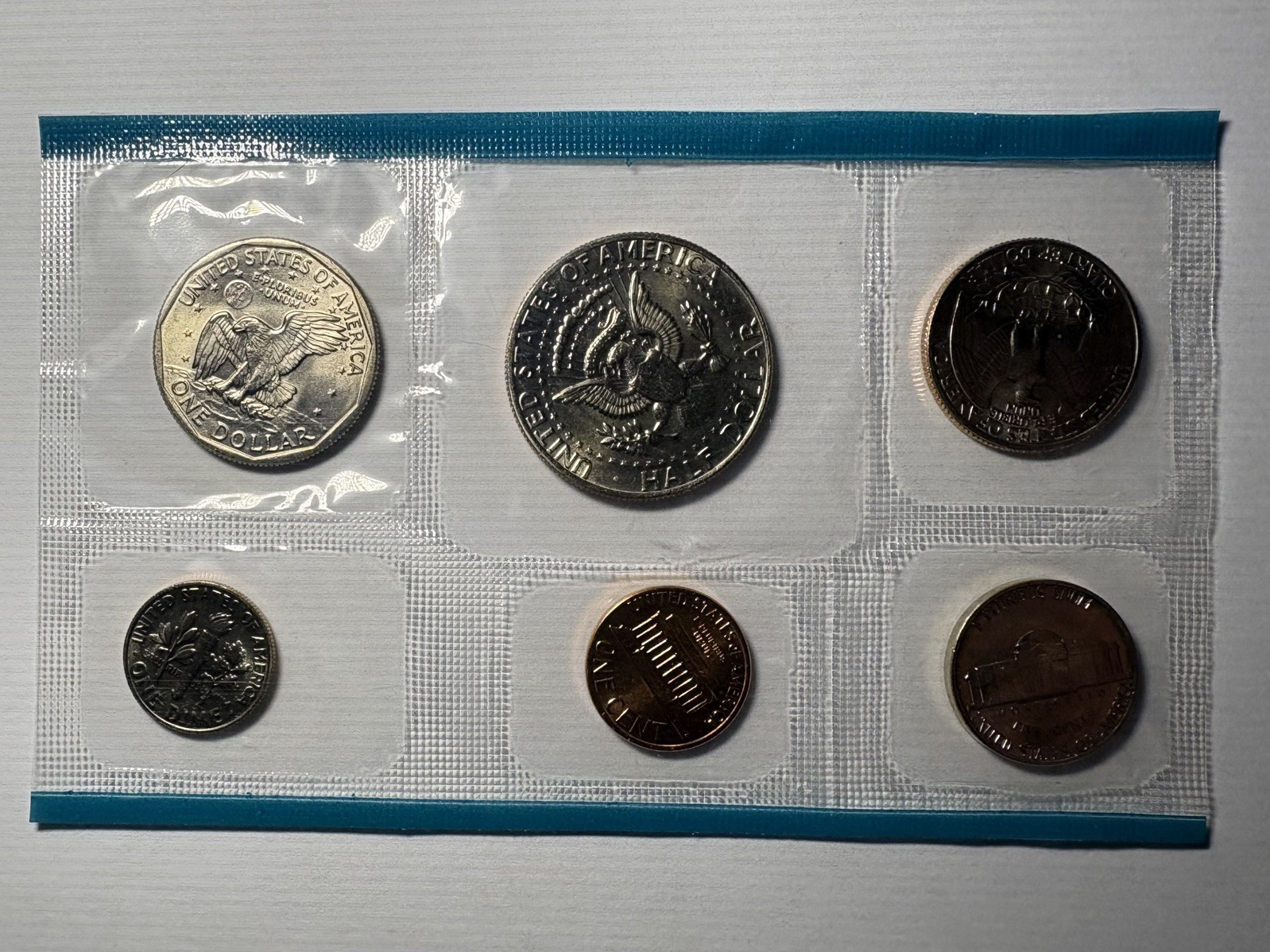 U.S. Mint 1980 Uncirculated Coin Set with Original Envelope and Packaging