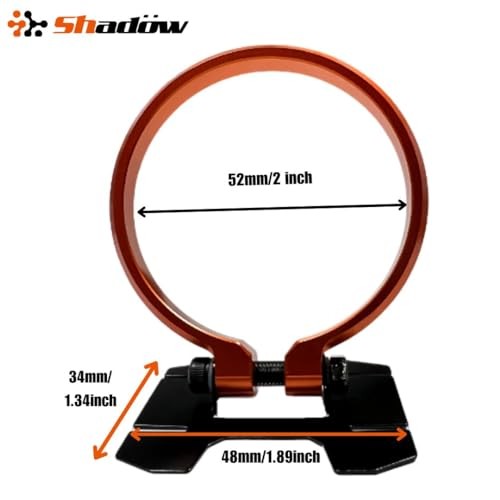 Gauge Mounting Bracket - 2 inch 52mm with Single Hole, Anodized Orange