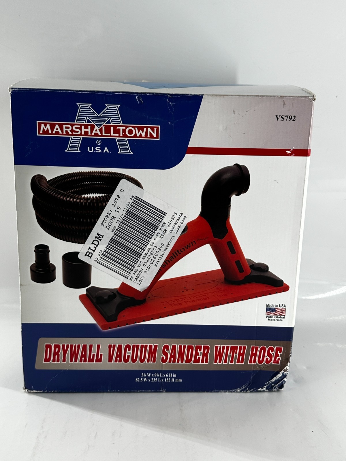 Marshalltown Dustless Drywall & Plastering Vacuum Sander with Hose