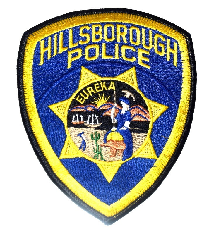 HILLSBOROUGH – POLICE - CALIFORNIA CA Police Patch STATE SEAL WALKING BEAR 0J3