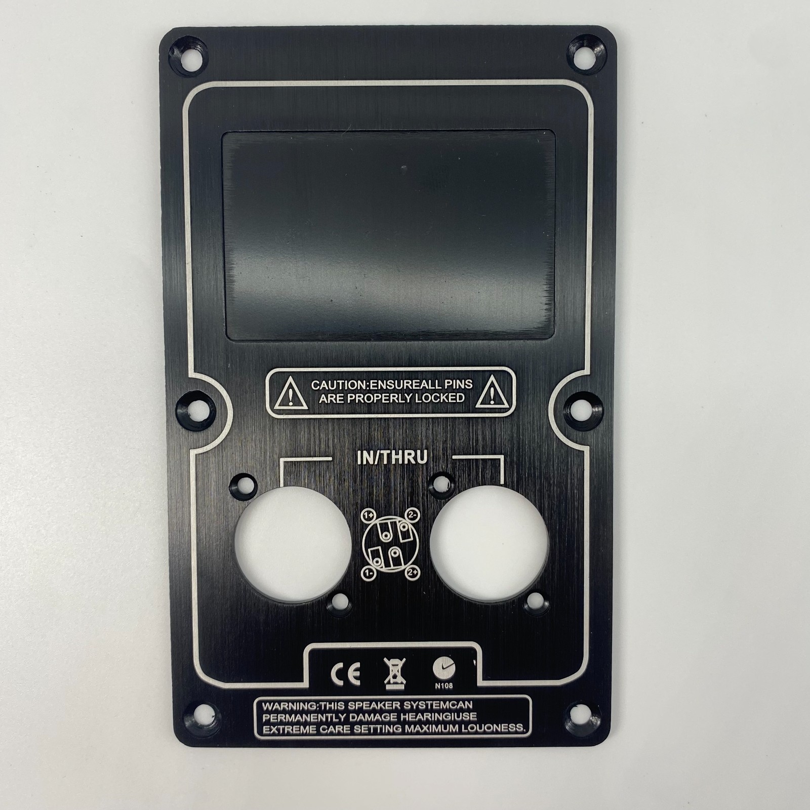 Aluminium Speaker Back Panel W/2 Speakon XLR Connector Cutouts 90x145mm Blank