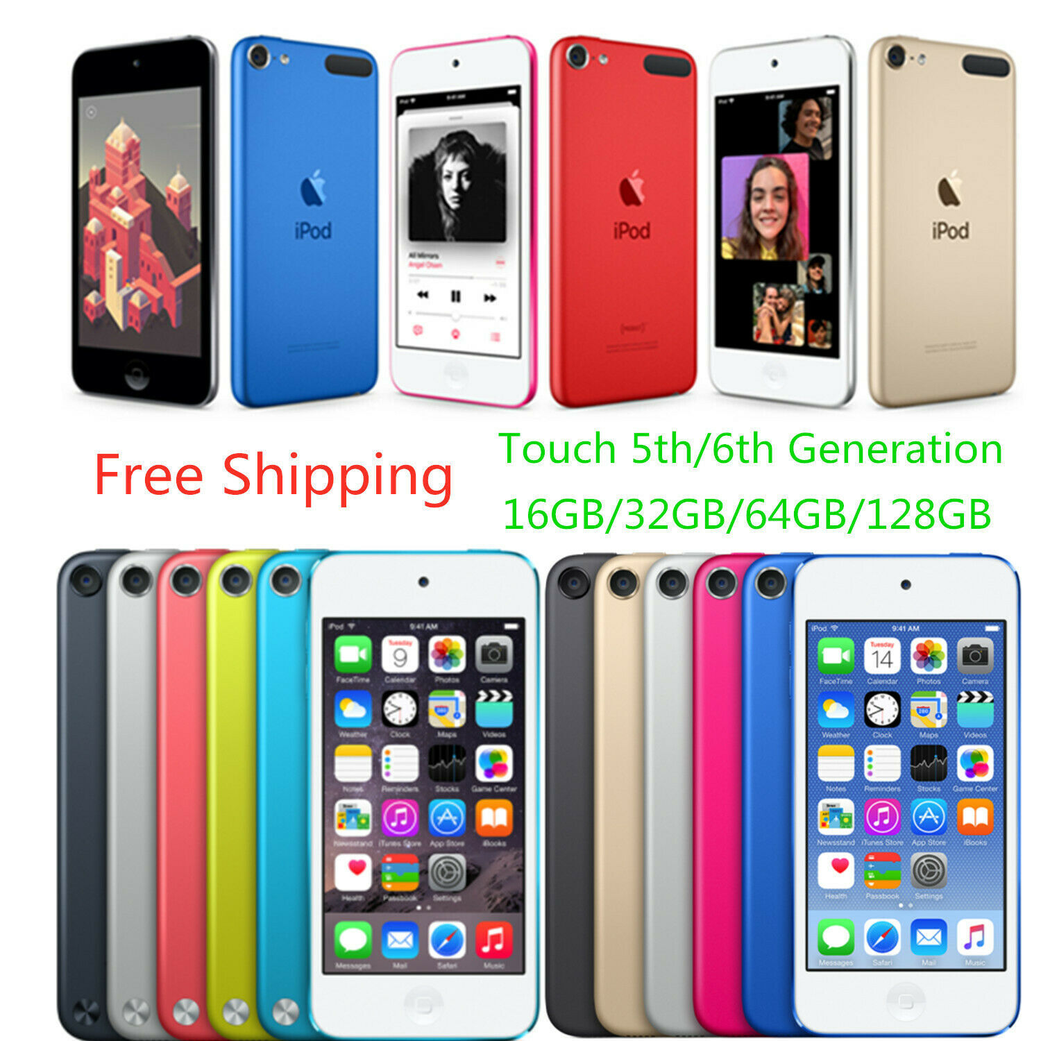 NEW Apple iPod Touch 5th 6th Gen 32/64/128GB- All Colors - BEST GIFTS