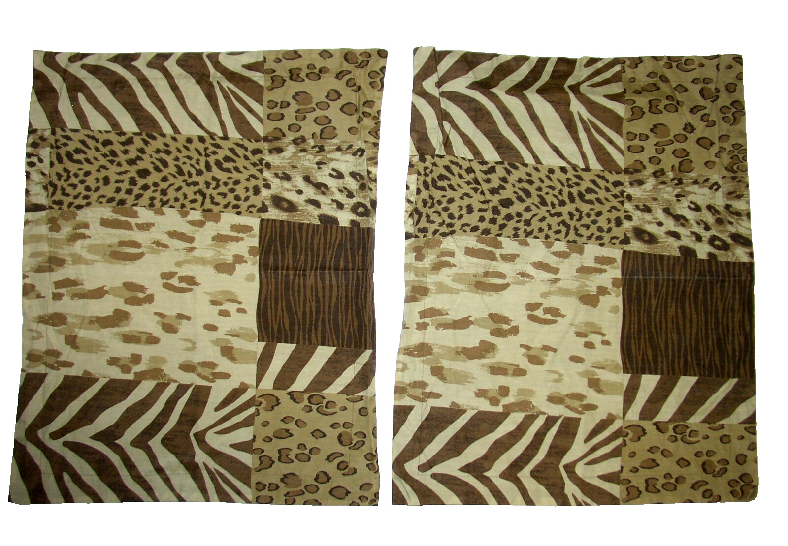 2Pc Standard Sham Set Cotton Blend Animal Print NWOP