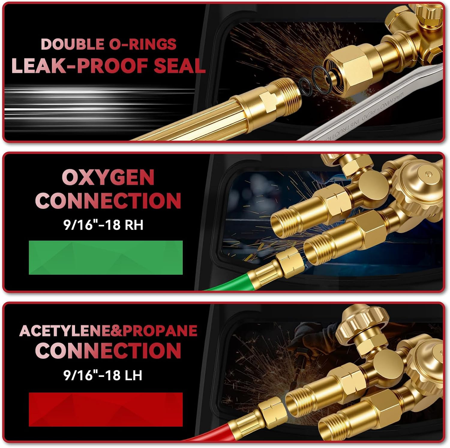 CA2460 Cutting Torch Kit, Oxy-Acetylene/Propane, 315C Handle, V-Type | Built-In