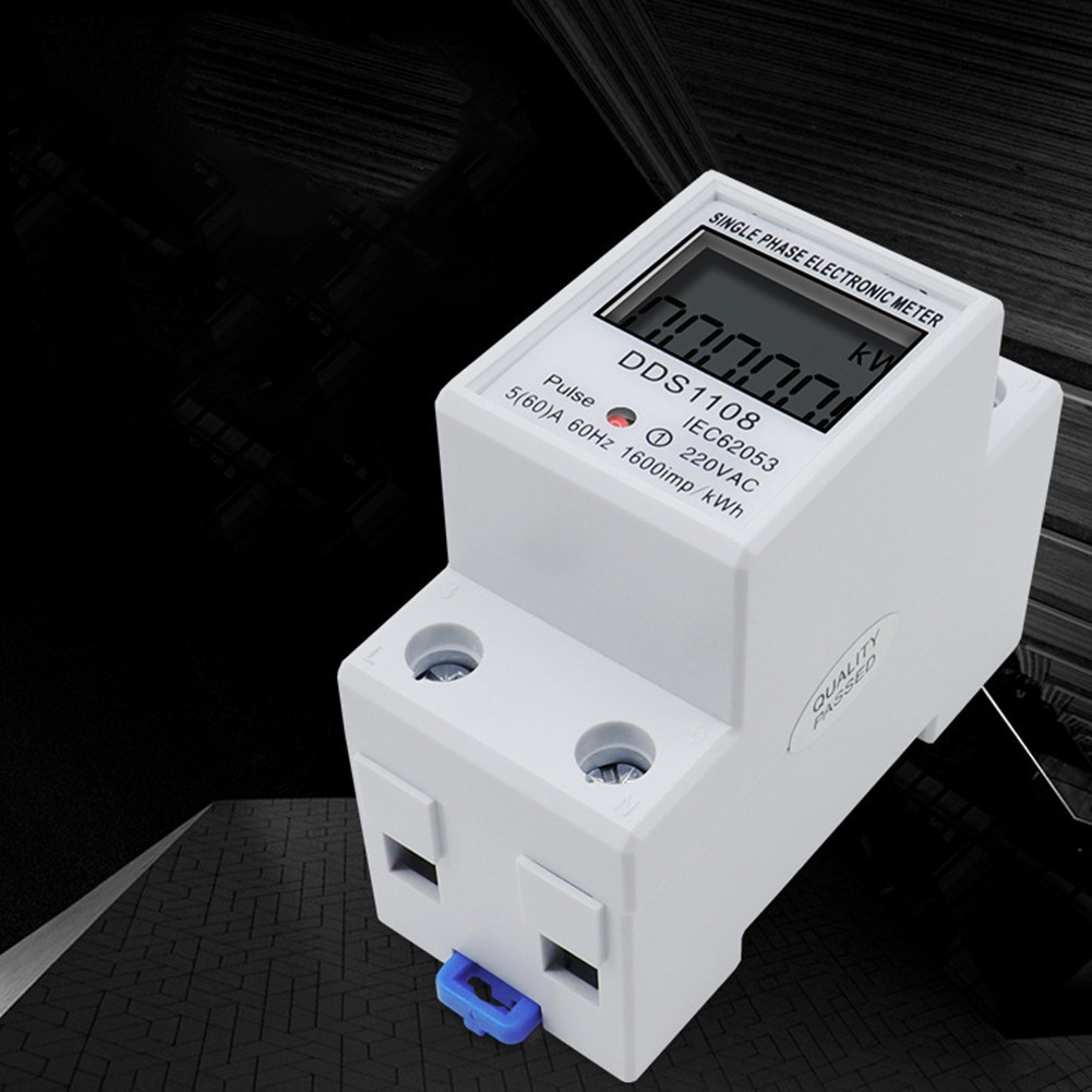 Power DDS1108 Single Phase Digital Meter AC220V 60A LCD Display