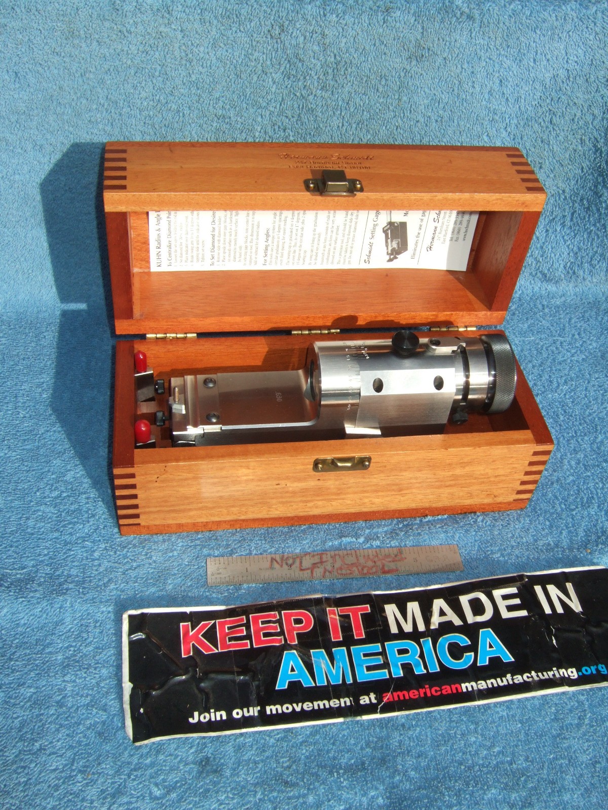 HERMANN SCHMIDT "KR" CLEARVIEW RADIUS&ANGLE WHEEL DRESSER USED W/BOX TOOLMAKER M