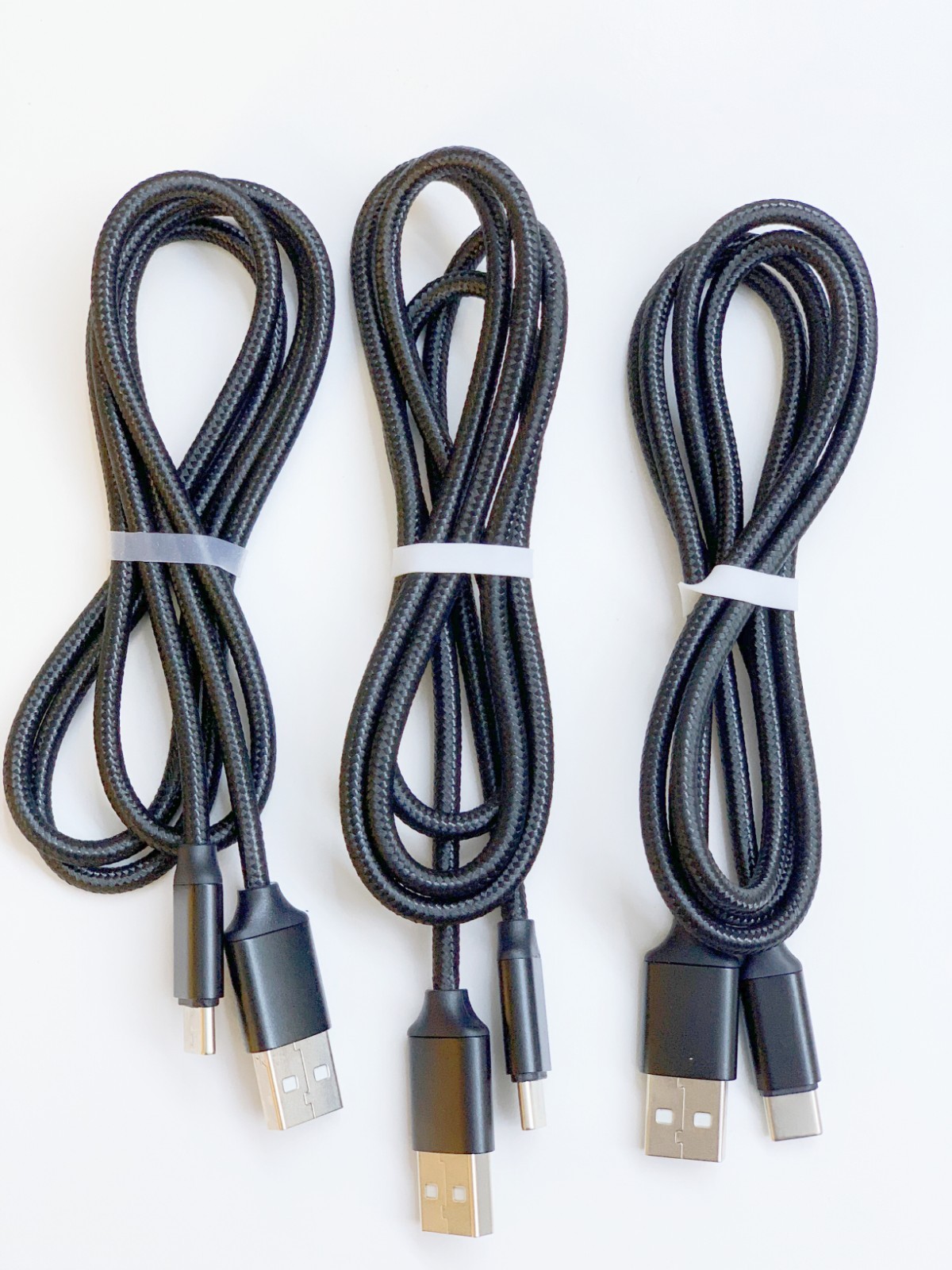 3 Pack 3ft Braided Heavy Usb Cable Charging Cord For Type C SAMSUNG S9+/NOTE8/9