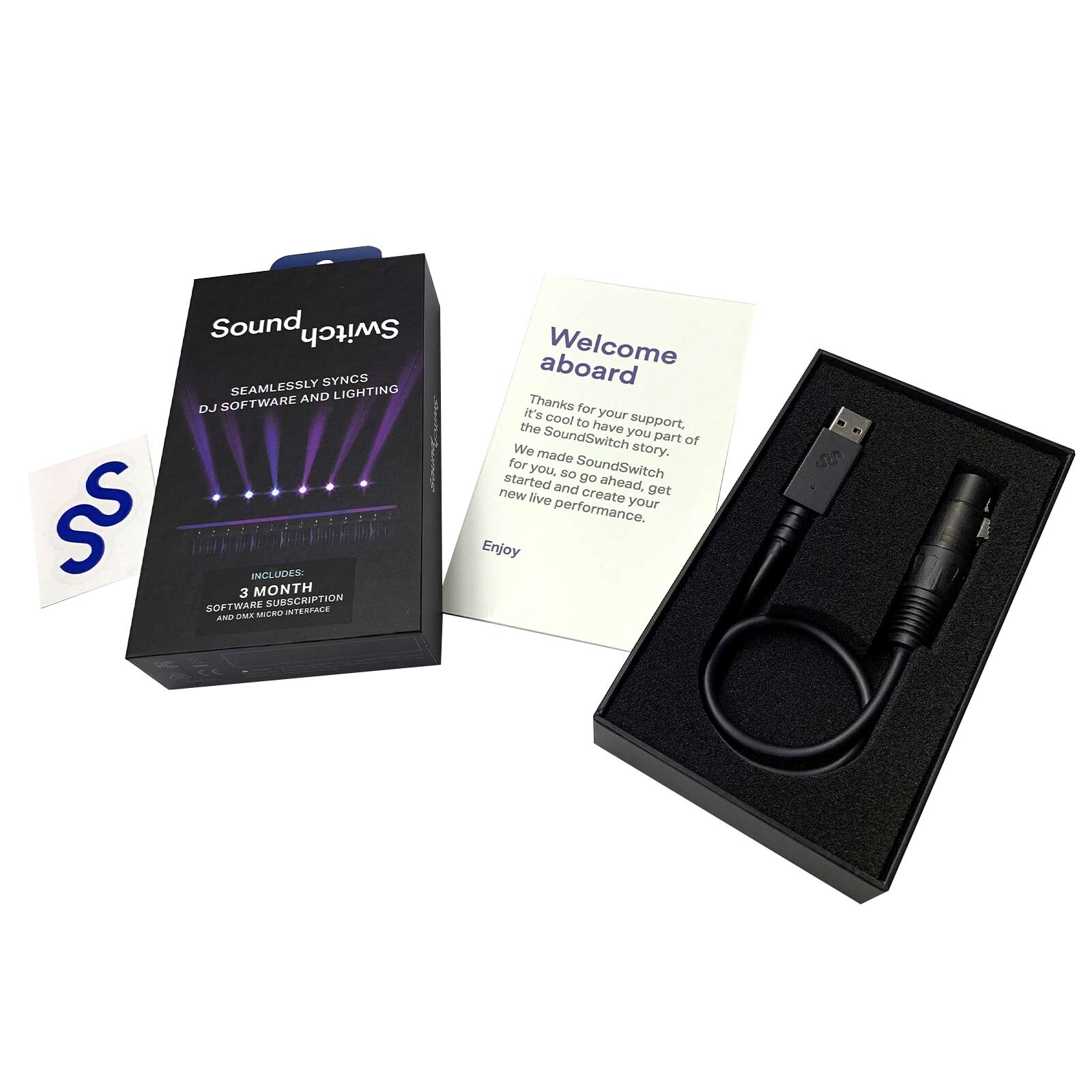 SoundSwitch Micro Interface USB to DMX 2-Universe DJ Stage Lighting Controller