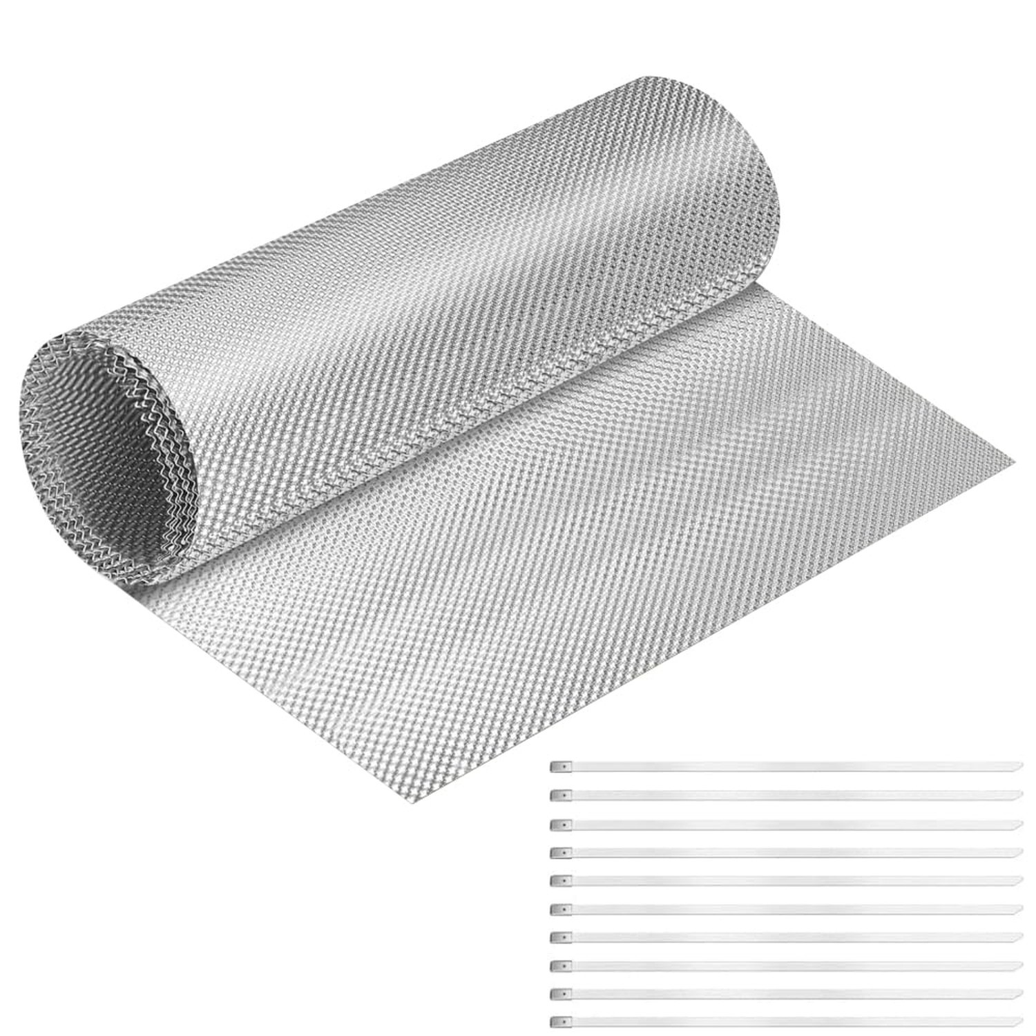 11.8''x20.0''Embossed Aluminum Heat Shield Automotive High Temp Thermal Barri...