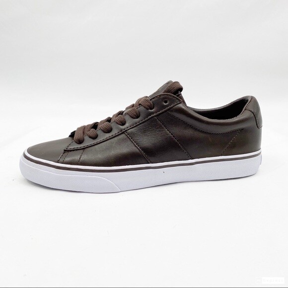 Polo Ralph Lauren DARK CHOCOLATE Sayer SK-VLC Leather Shoes, 10D, NWOB