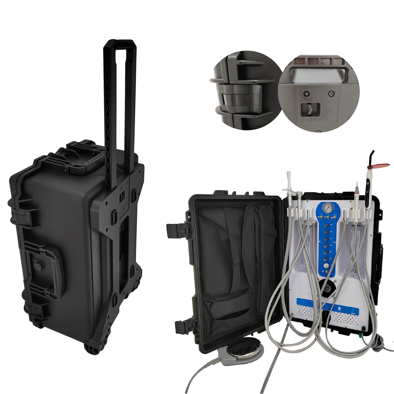 Updated GU-P206S MAX Dental Portable Unit Air Compressor+Curing Light+Scaler 4H
