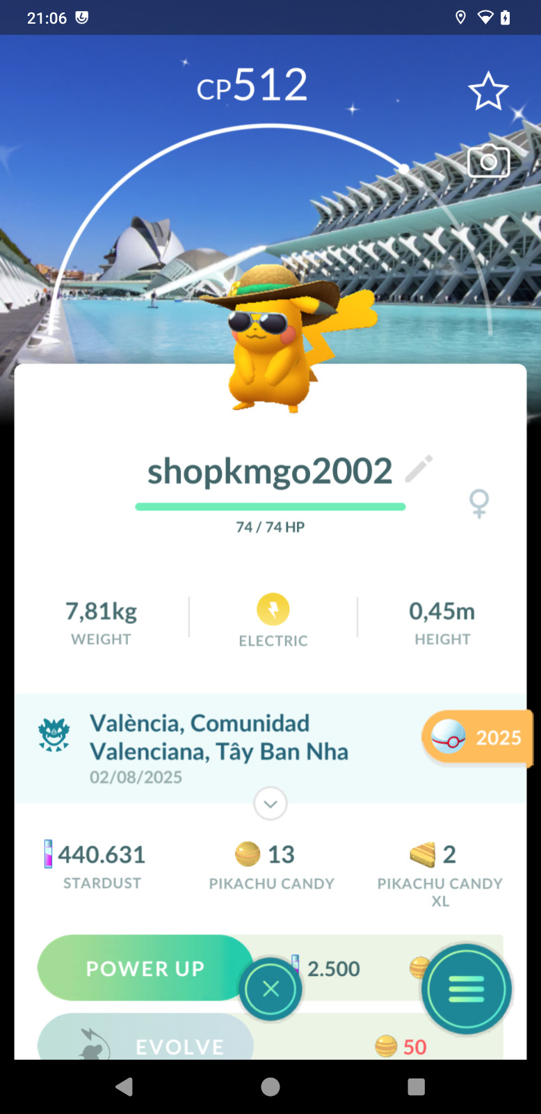 Pokémon Shiny Pikachu Summer Hat Valencia, Spain Background - 20k SD