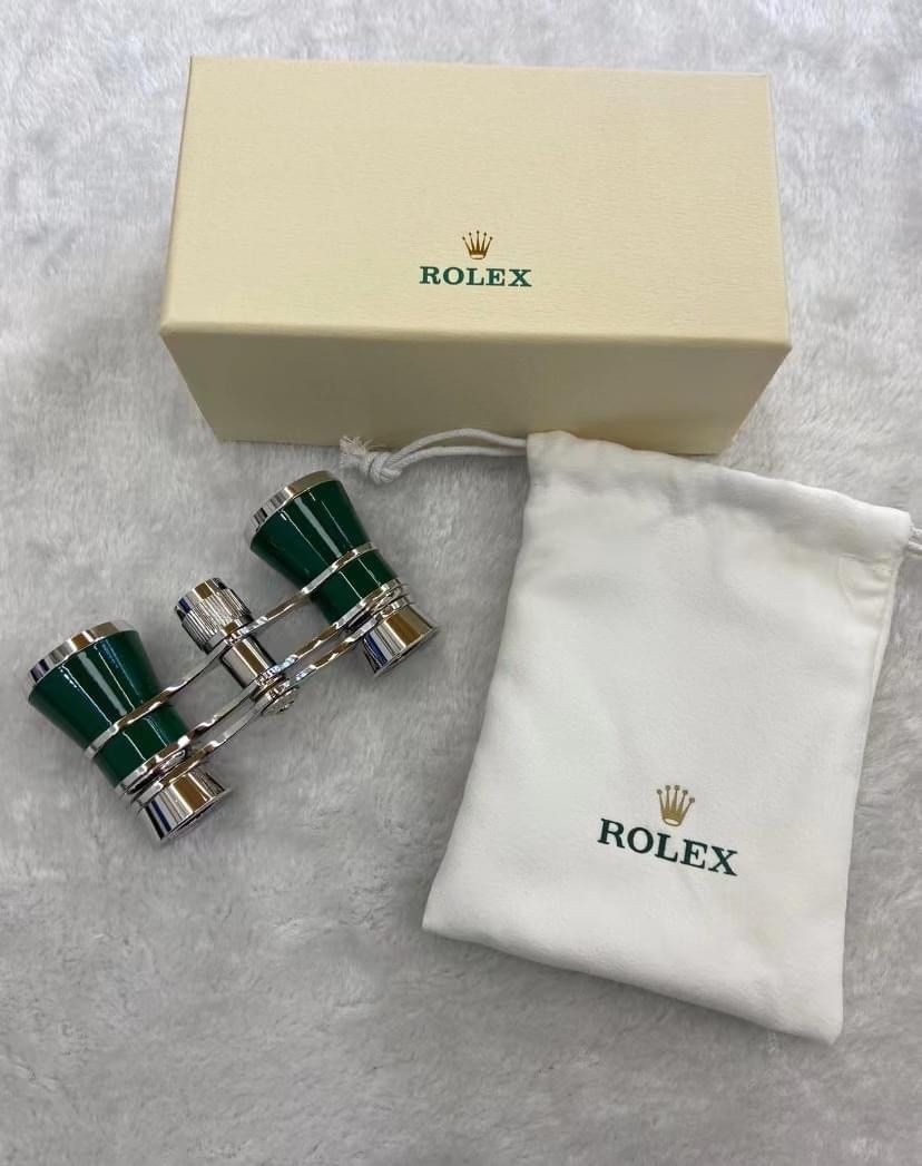Rolex Green Binoculars VIP Gift Set with Box Pouch Collectible Golf Accessory
