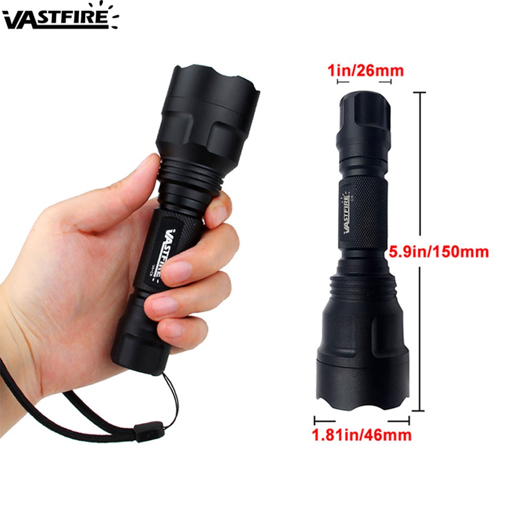 10000LM LED Flashlight Mounted Light Rechargeable Torch Scope Mount w/ 20mm Rail