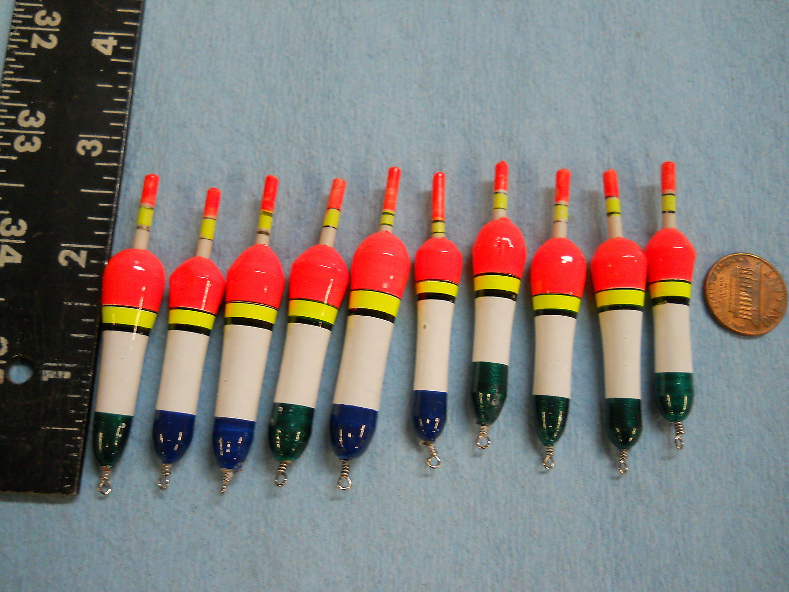 10 NEW WOOD SLIP FLOATS / BOBBERS PANFISH  ICE FISHING NO FREEZE UP ON LINE B45