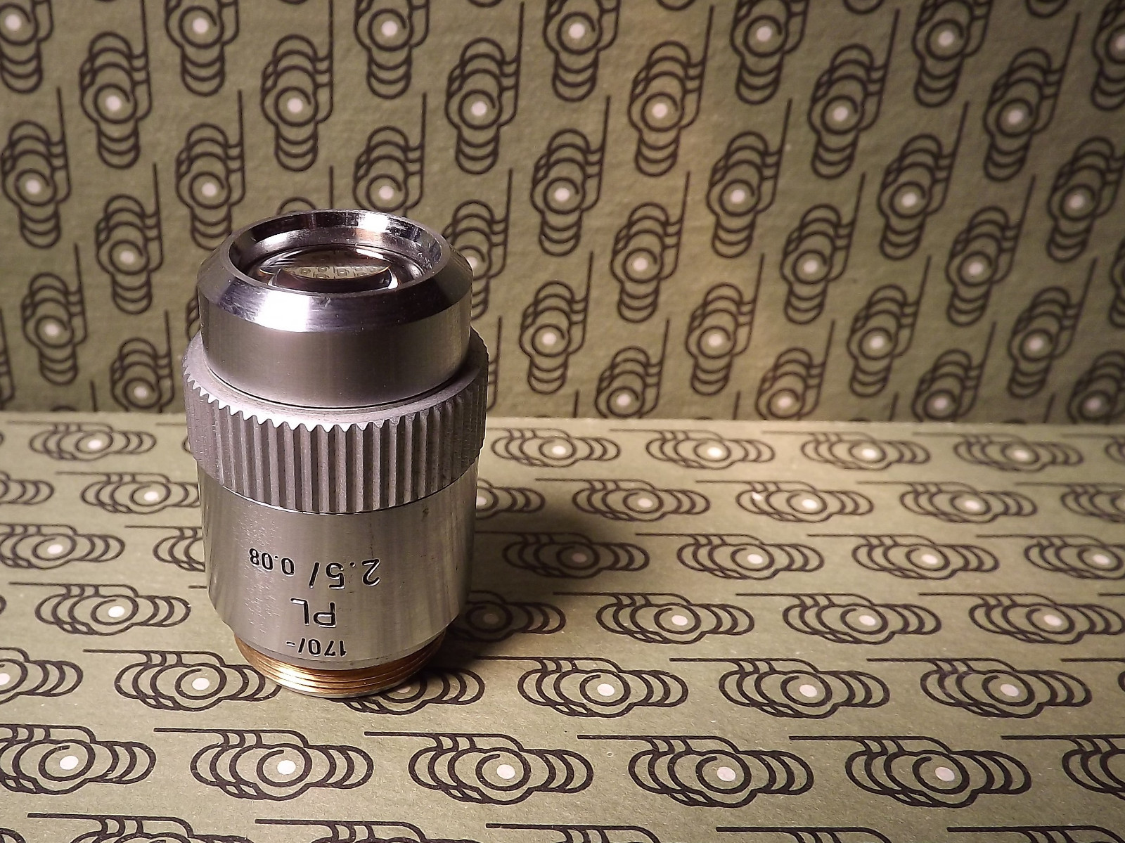 Leitz PL Plan 2.5X  Microscope Objective 170mm Lens 2.5/0.08 Macro Photography