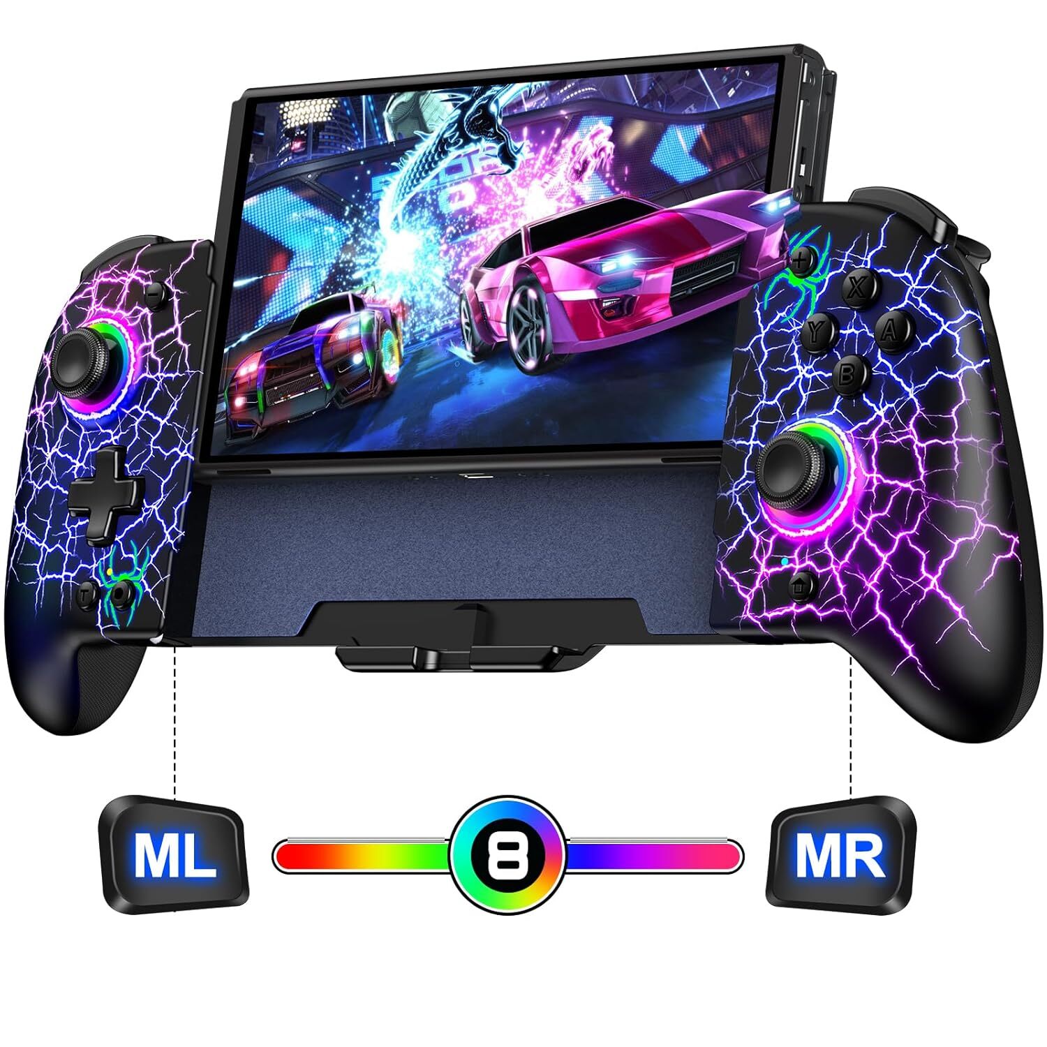 Wireless Switch Controller for Nintendo Switch/OLED,Hall Effect One-Piece Joypad