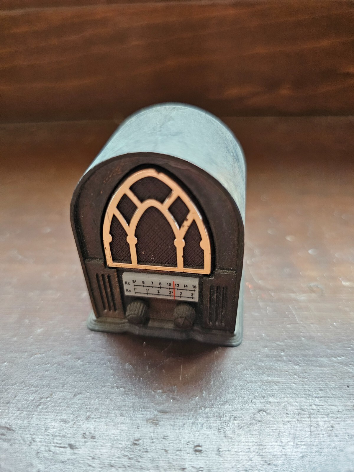Vintage Play Me pencil sharpener Made in Spain Radio Metal Miniature